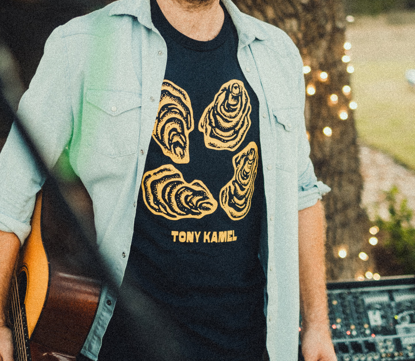 "Texas Oyster" Navy & Gold T-Shirt
